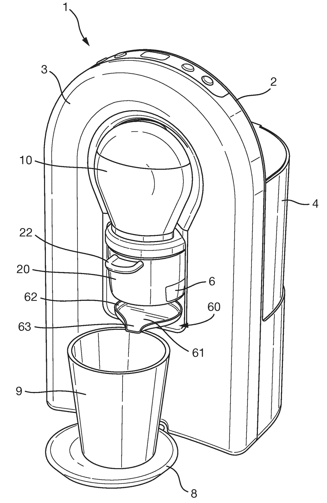 Machine, method and system for brewing a beverage