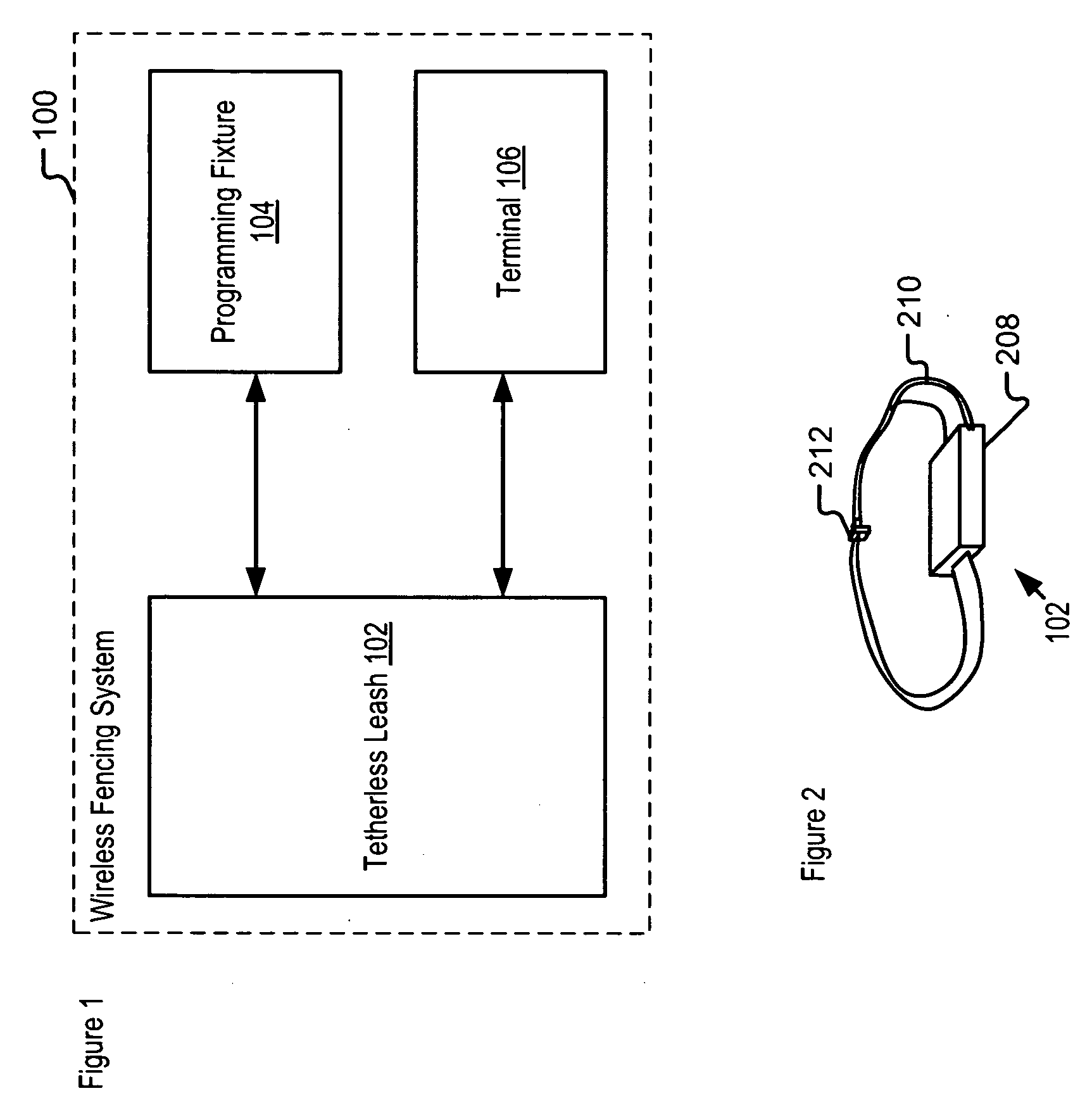 Programming fixture for a virtual fencing system