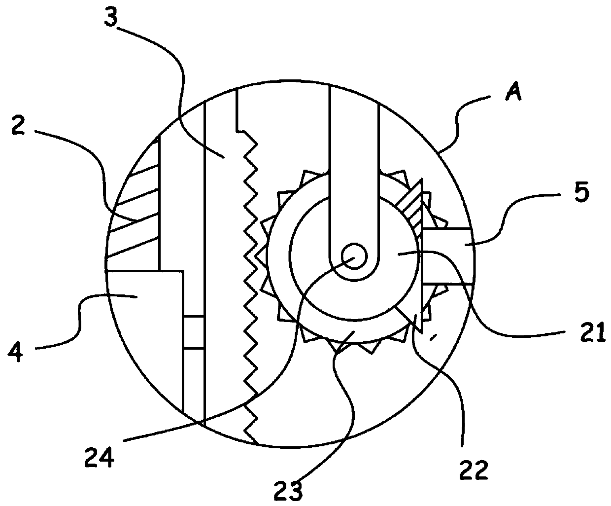 Aluminum fluoride crystal particle limiting crushing device