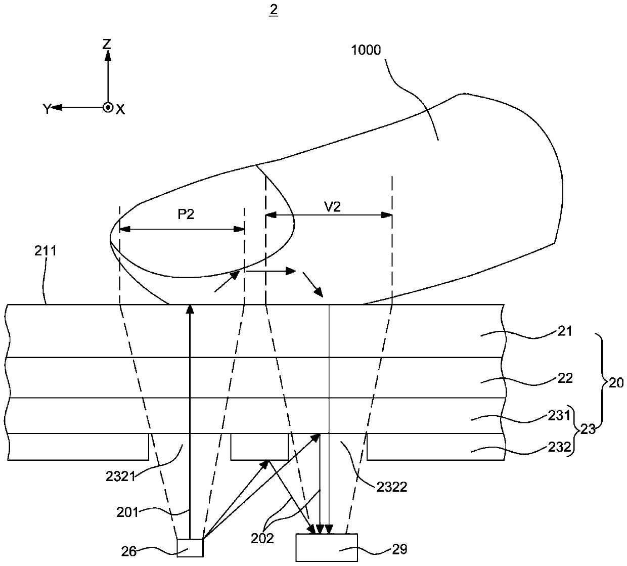 Optical detection device and electronic apparatus