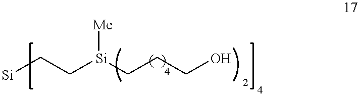 Hybrid silane dendrimer-star polymers