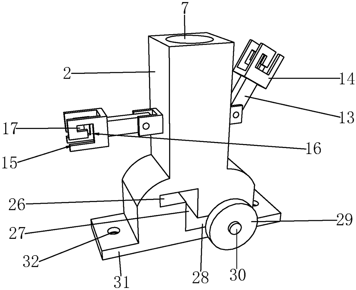 A support device for repairing and protecting a wooden gallery bridge