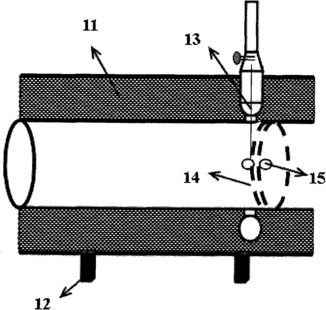 Device for testing open fire prevention and heat insulation performance of fabric