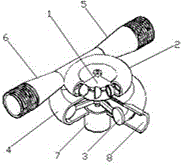 Device for pumping recycled water by utilizing kinetic energy of tap water