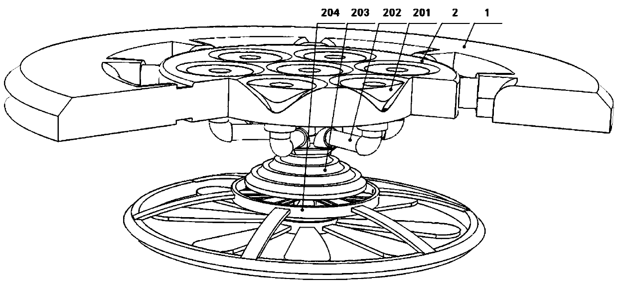 A balancing base for a gantry-type five-axis machine