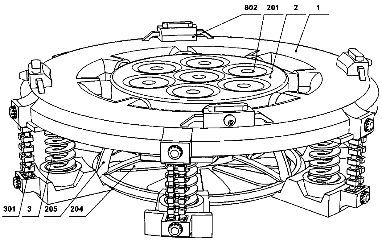 A balancing base for a gantry-type five-axis machine