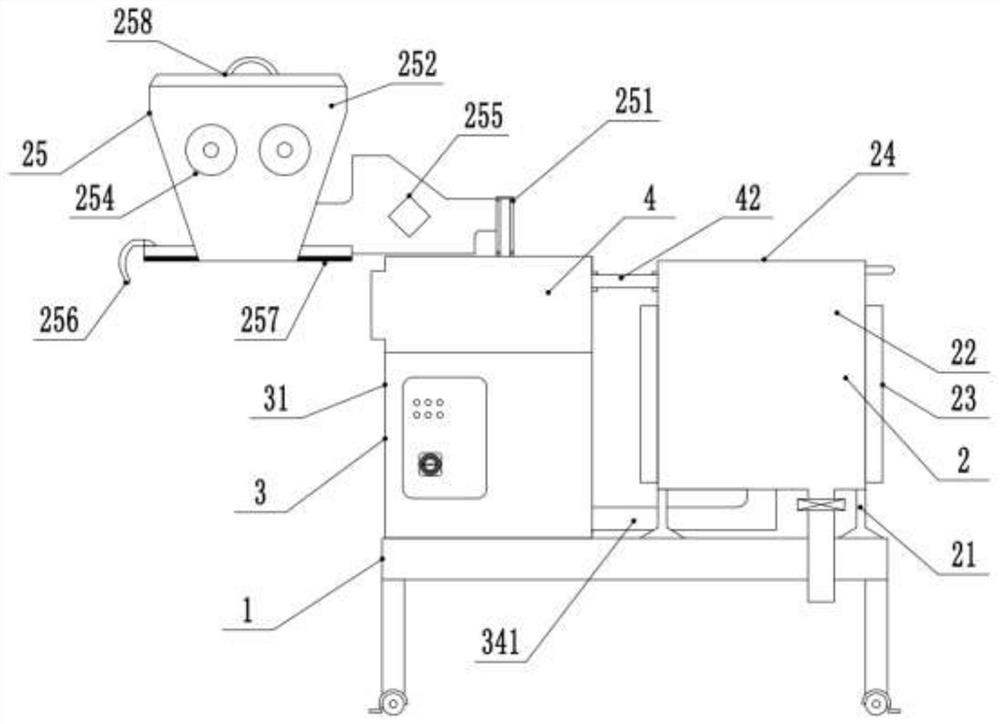 A tank-type thermal desorption device and desorption method based on thermal desorption additive filling