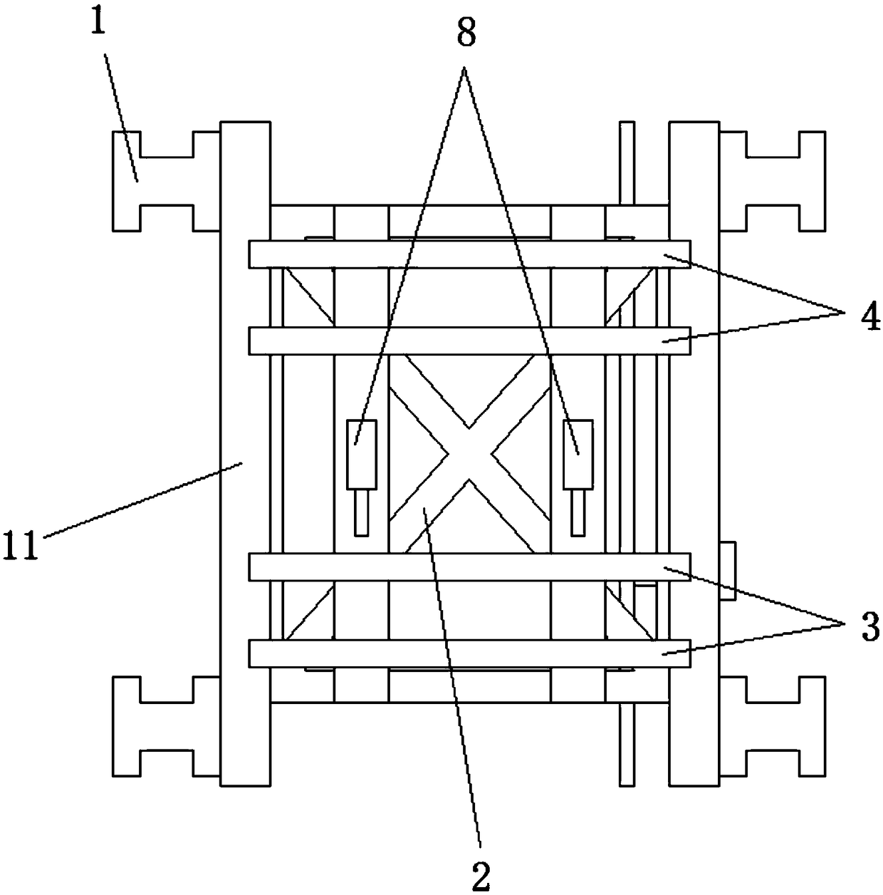 Concrete transporting machine transfer avoidance device