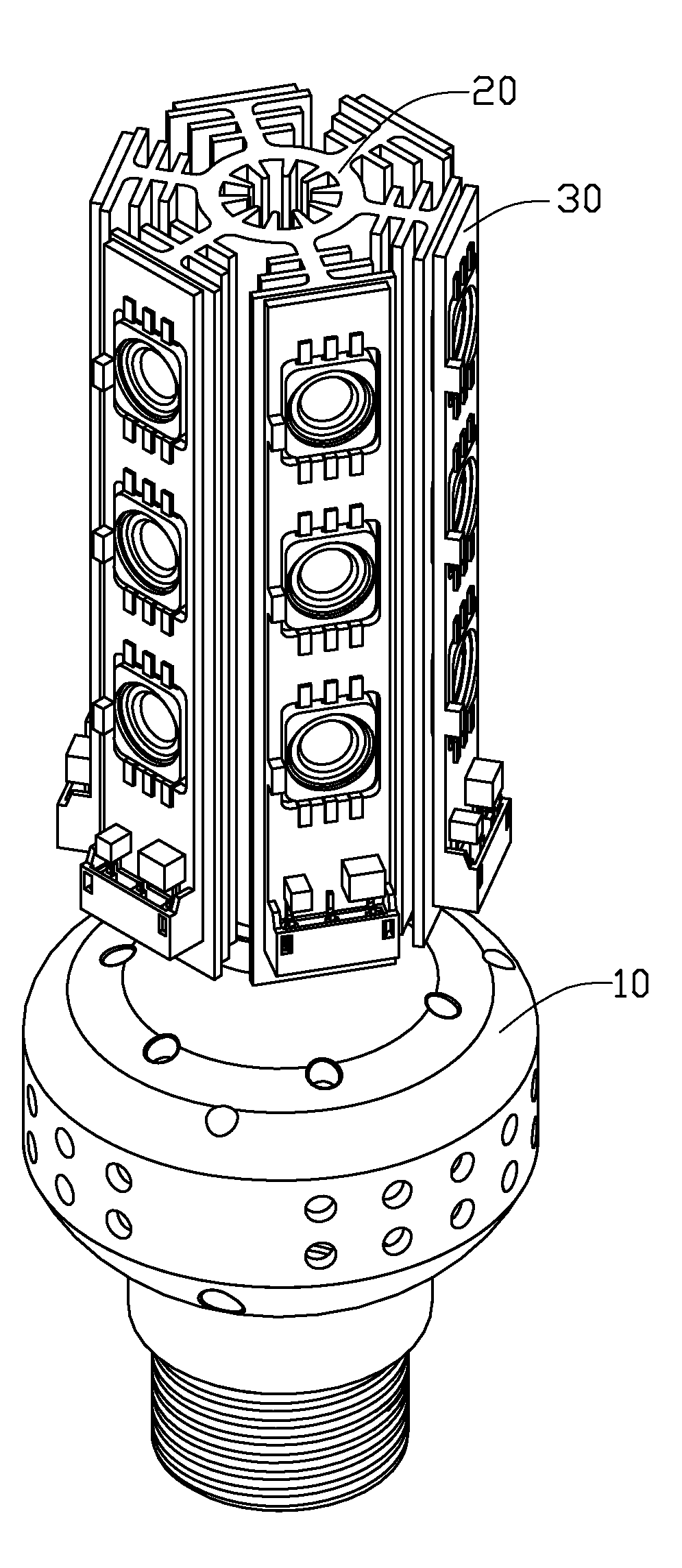 LED lamp having heat dissipation structure