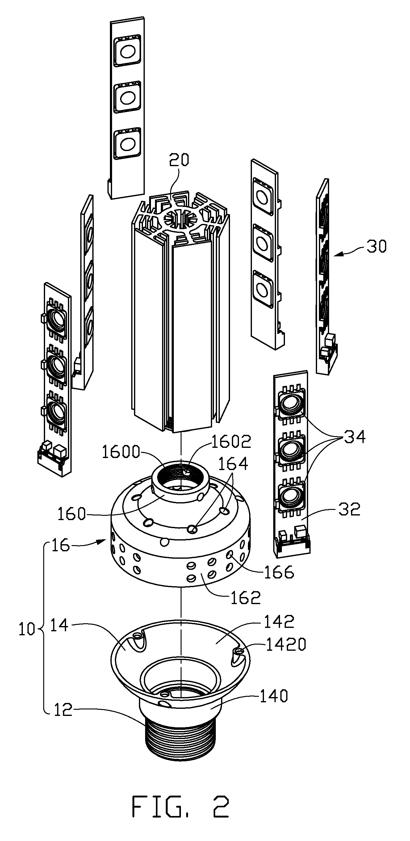 LED lamp having heat dissipation structure