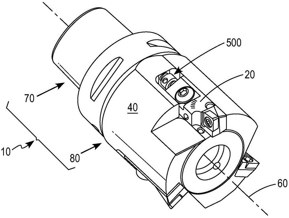 Mechanism for enhanced, bi-directional fine adjustment of cutting insert cartridges in machine tools