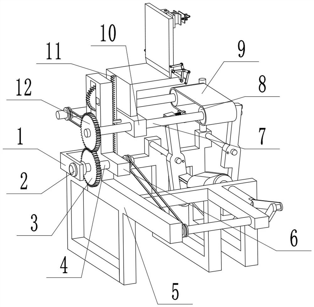 Automatic cutting device for production of triangular belt of oil pumping unit