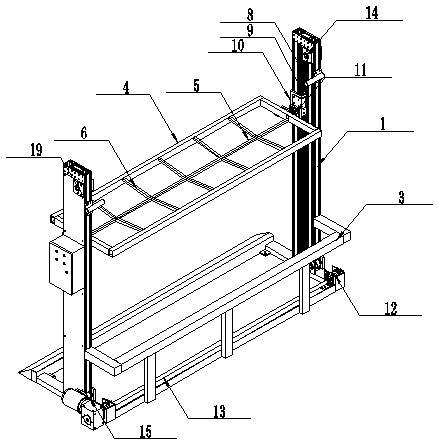 Overturning machine for lifting roll material