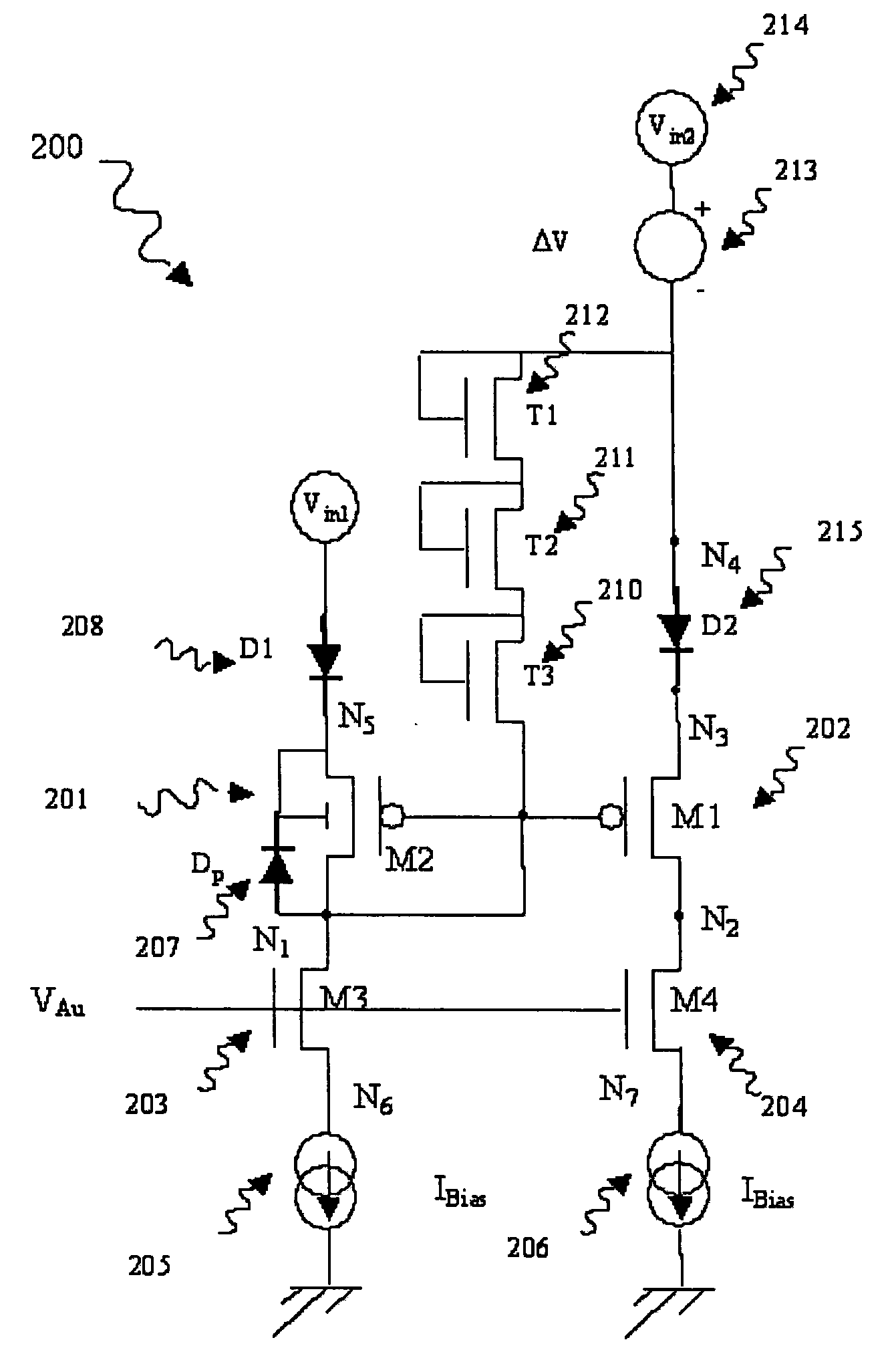 Comparator for input voltages higher than supply voltage