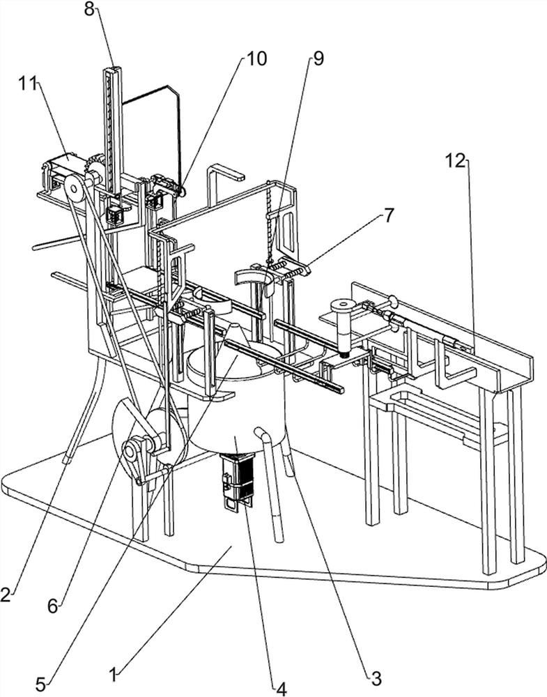 Glass container water-milling edge polishing device capable of automatically feeding