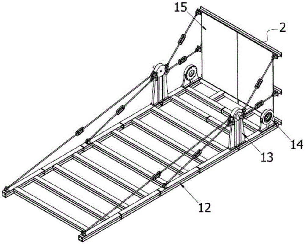 Turning device for large vertical containers