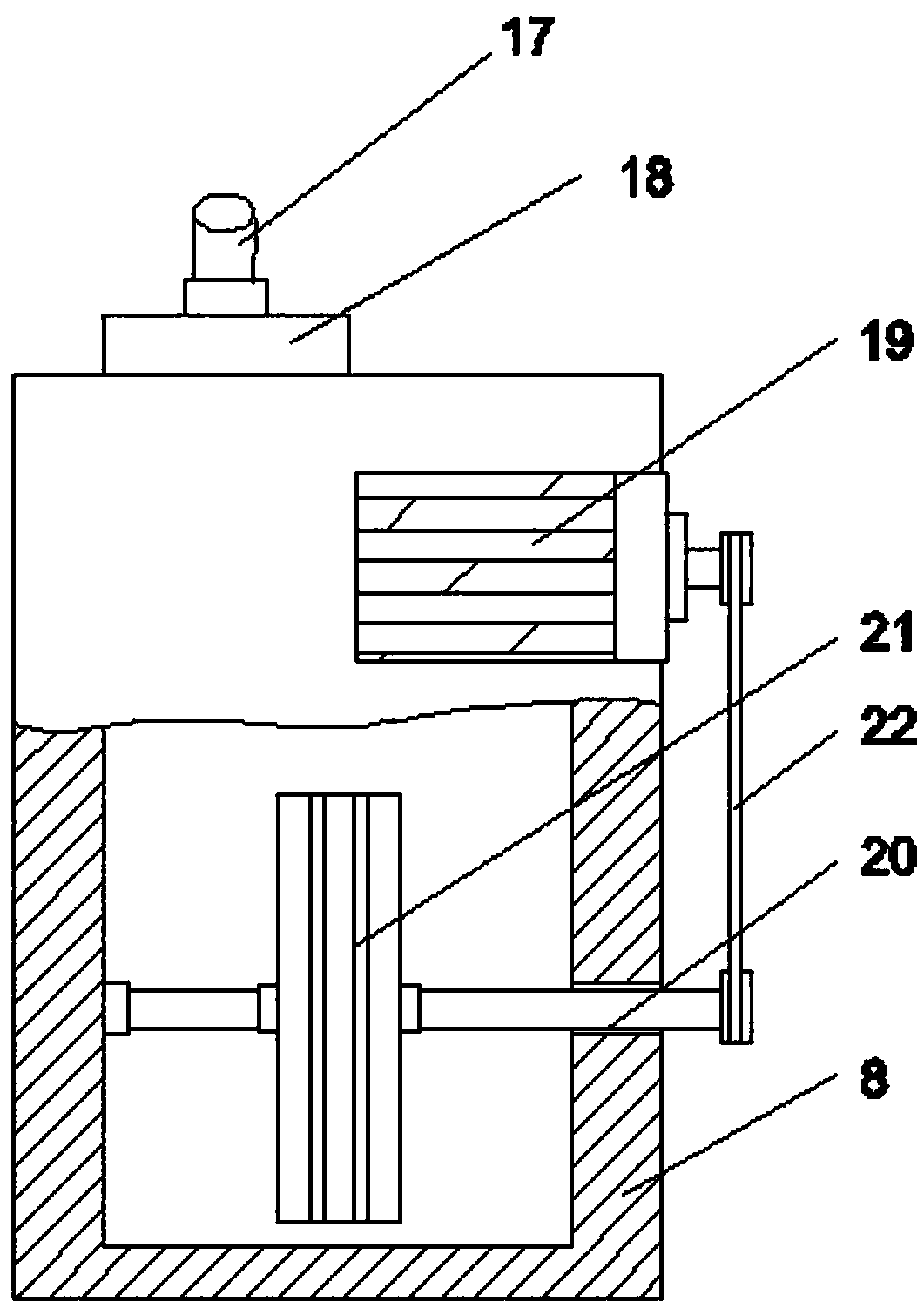 Base surface slotting device for building construction with dustproof function