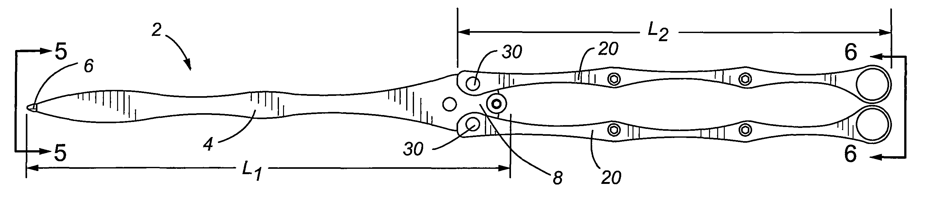 Writing instrument with rotatable handles