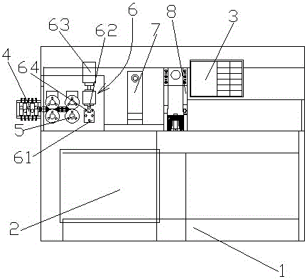 Frameless wiper blade sheet steel forming and cutting-off all-in-one machine