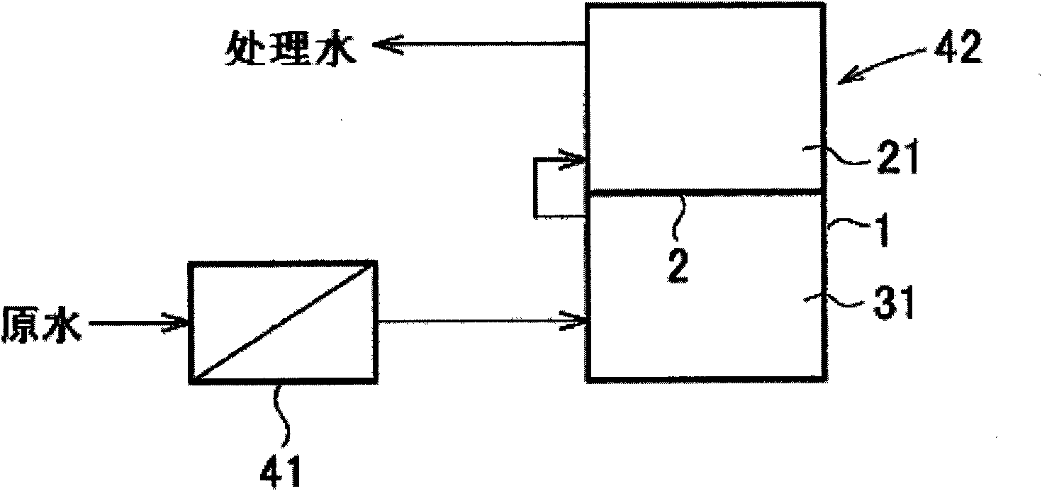 Ion-exchange device, column therefor, and water treatment device