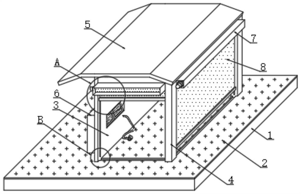 Gas station awning with fire-fighting function