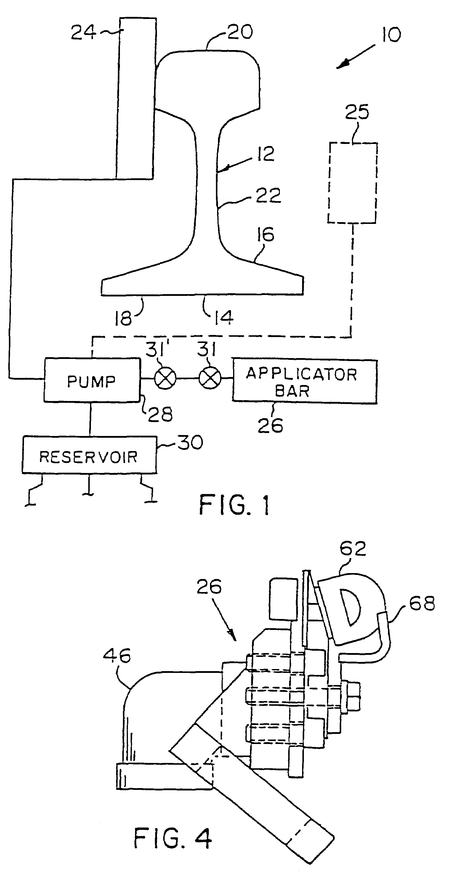 Skirt for top of rail applicator