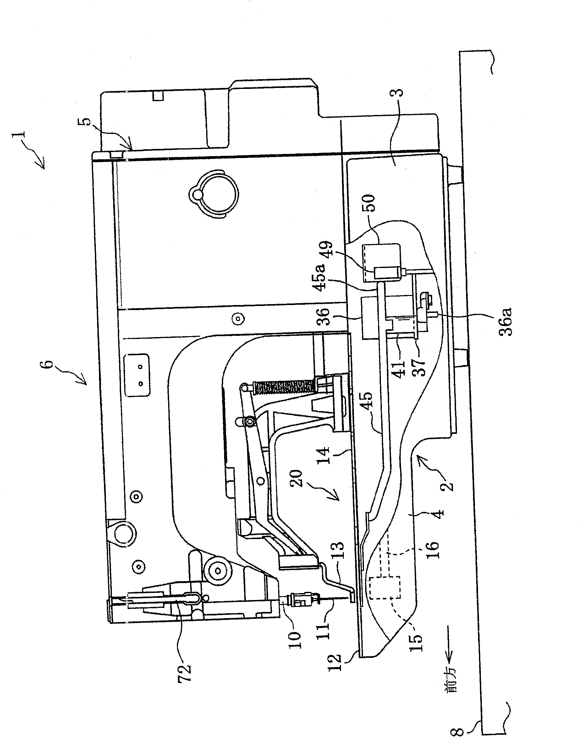 Threading holder of sewing machine