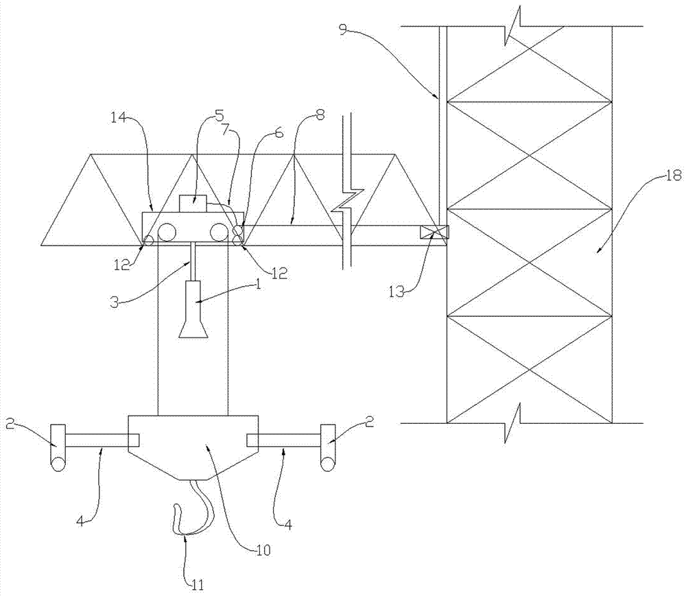 Multifunctional video monitoring system for tower crane