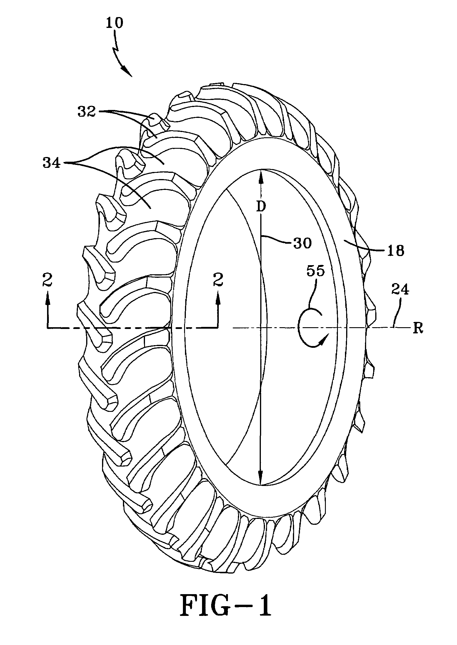 Radial farm tire for high clearance sprayers