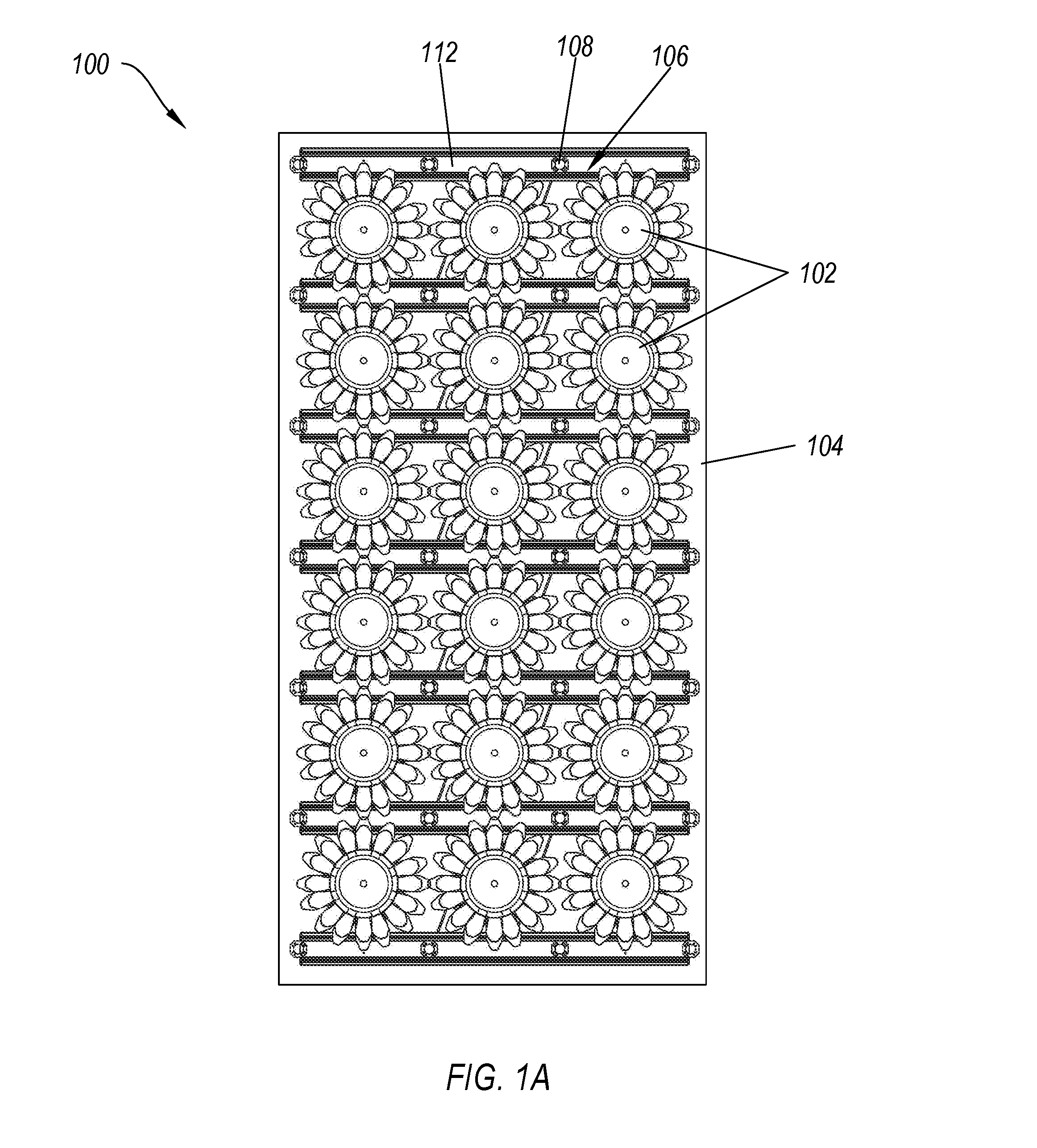 Grow light matrix system using spacers to maintain proper light position