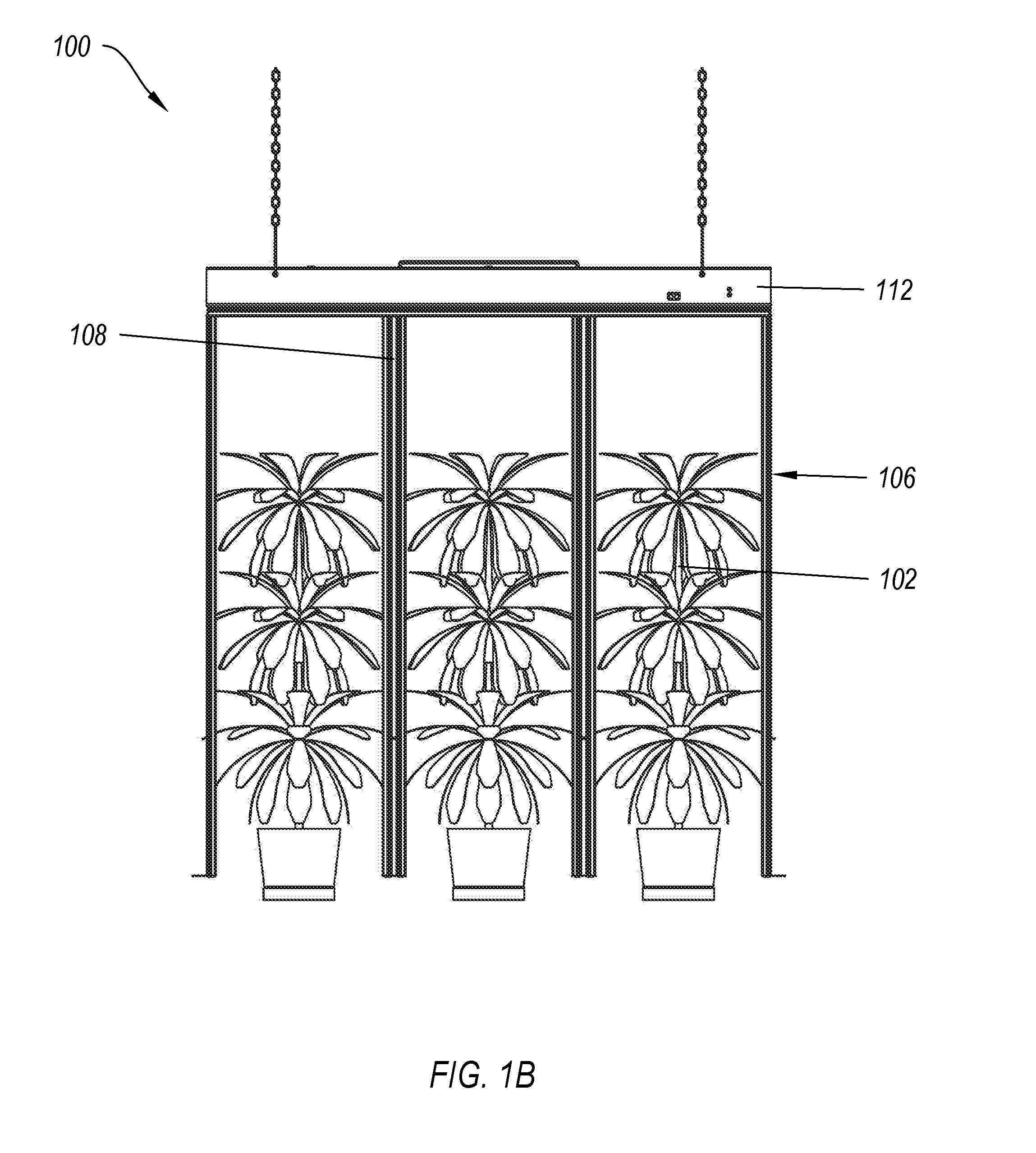 Grow light matrix system using spacers to maintain proper light position