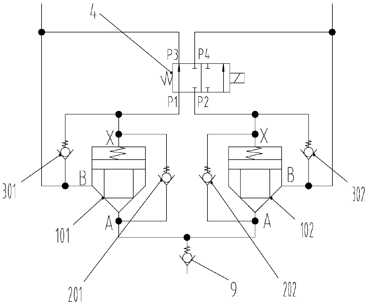 Electrohydraulic control reserving valve and electrohydraulic control system