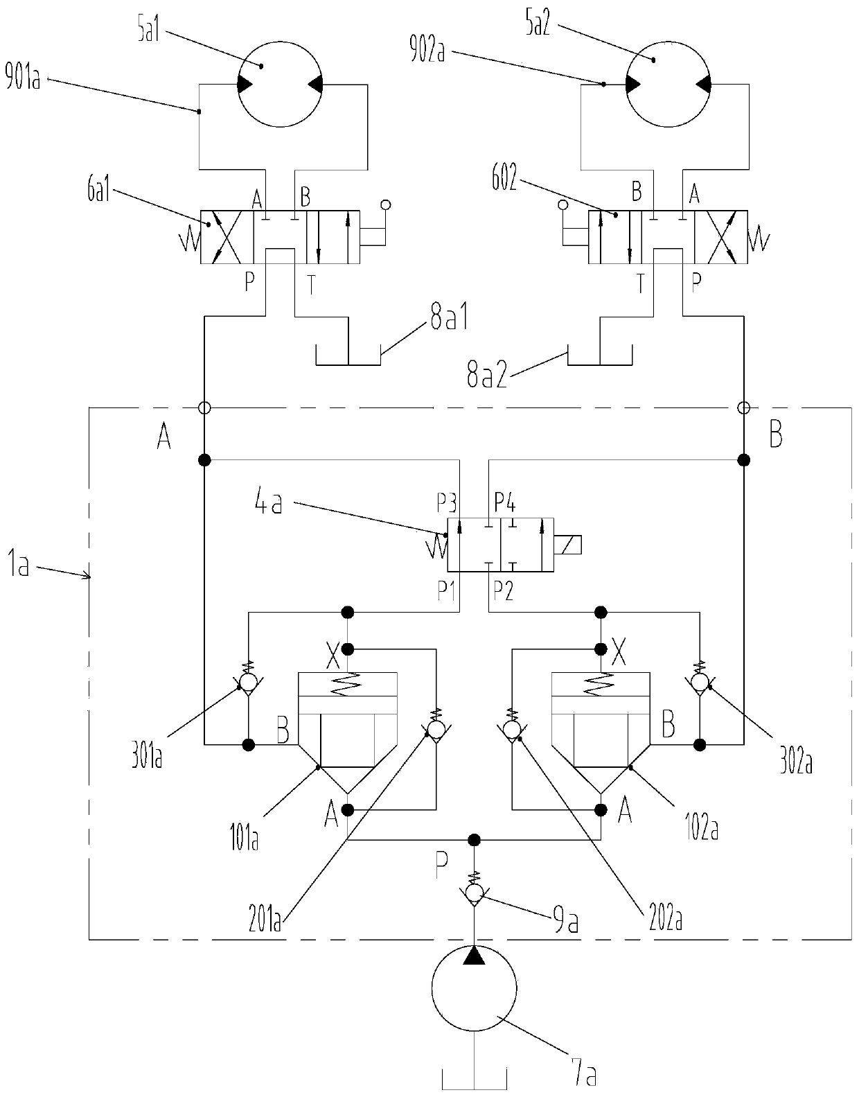 Electrohydraulic control reserving valve and electrohydraulic control system