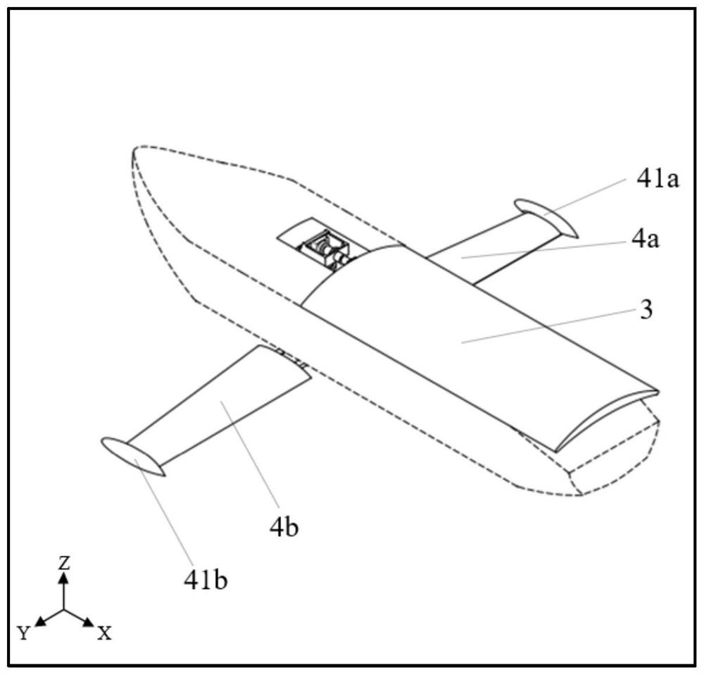 A marine unmanned vehicle sail propulsion device and retracting mechanism