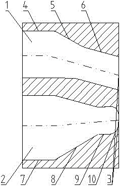 A hybrid high-pressure jet nozzle