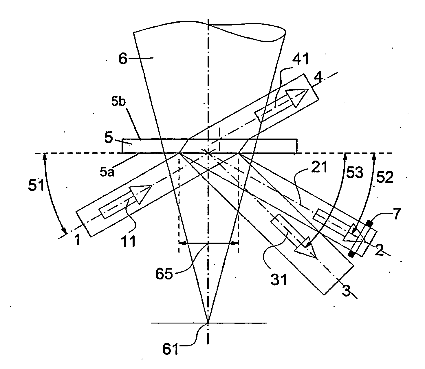 Method and monitoring device for the detection and monitoring of the contamination of an optical component in a device for laser material processing