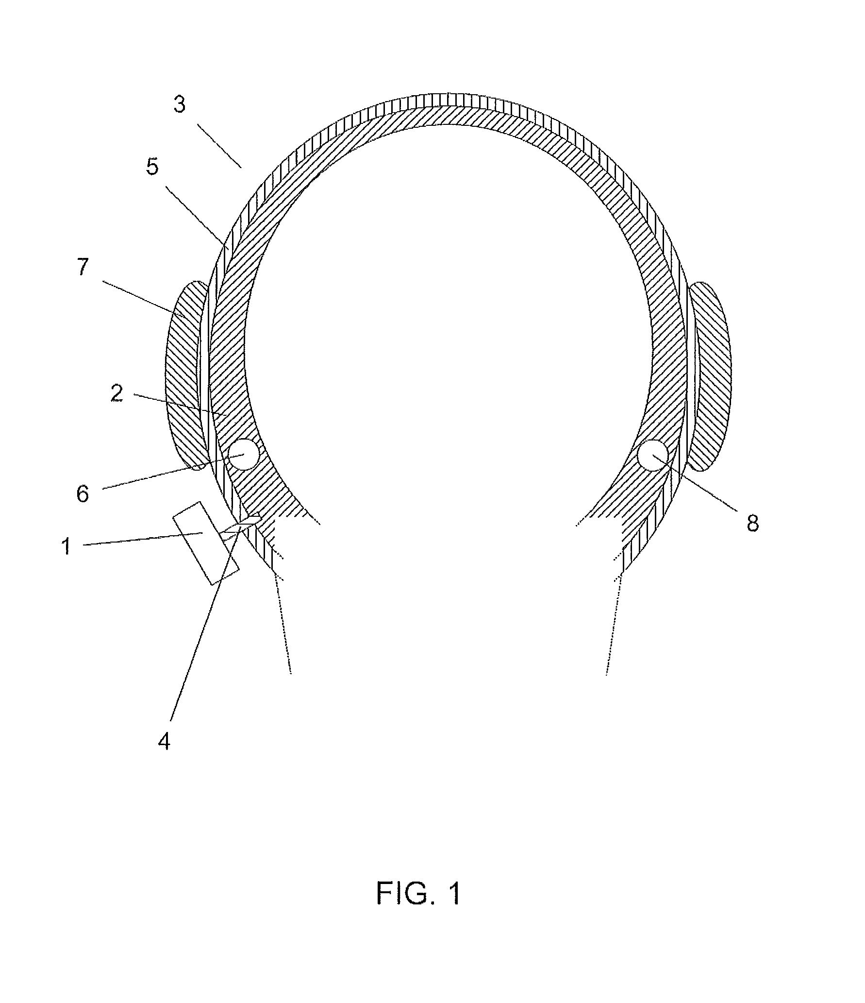 Device and method for applying a vibration signal to a human skull bone