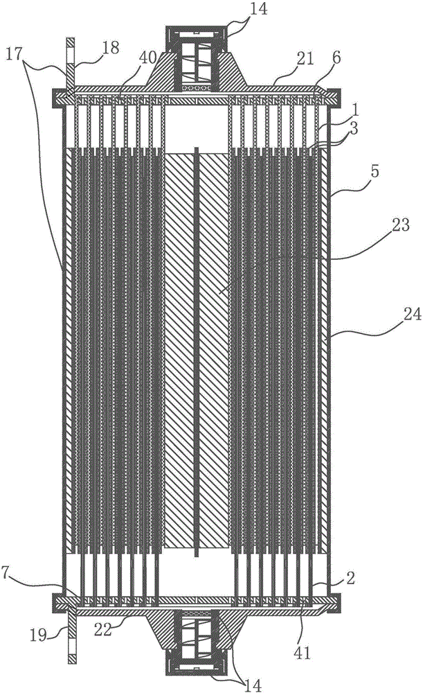 Asymmetric hybrid mesh electrode porous collector plate double-diaphragm safety valve coiled battery