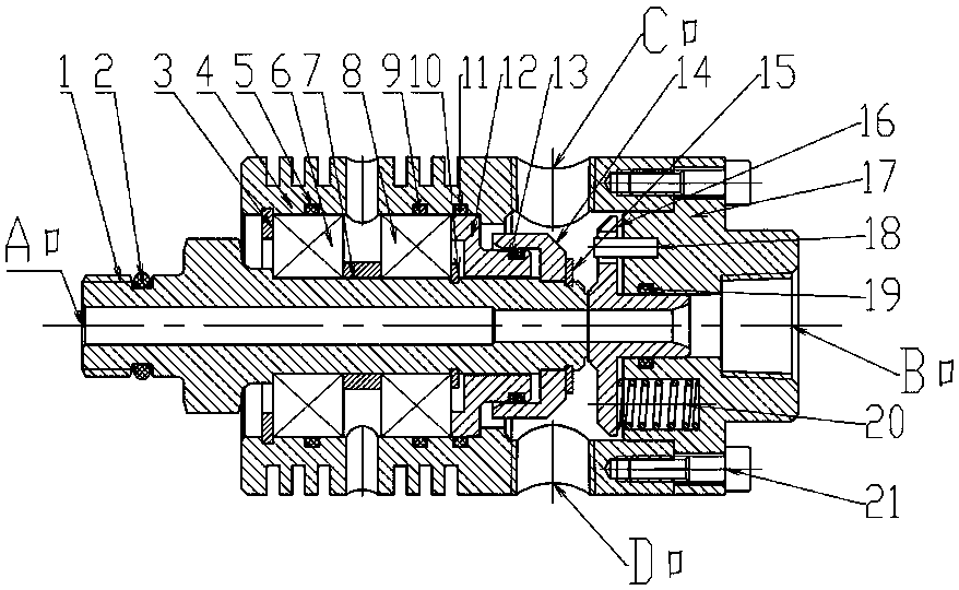 Medium-pressure high-speed rotating connector