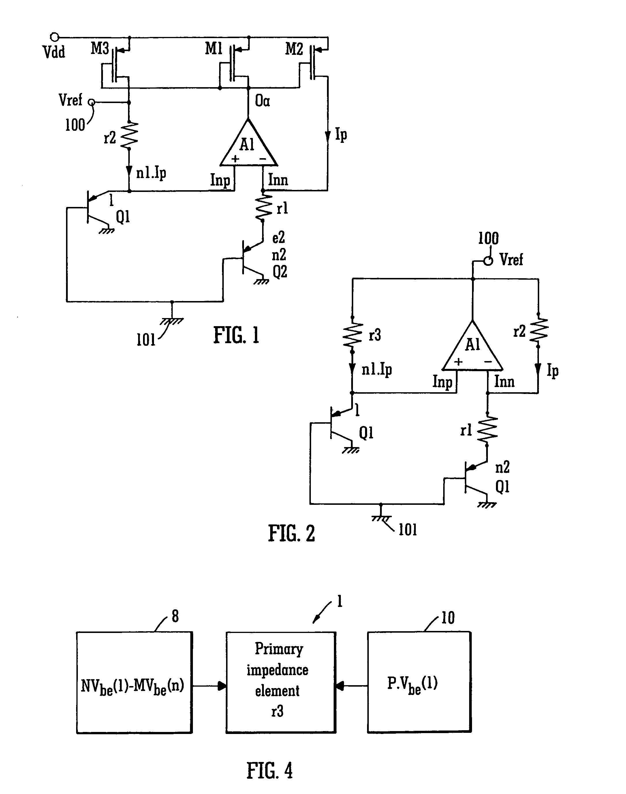 Method and a circuit for producing a PTAT voltage, and a method and a circuit for producing a bandgap voltage reference