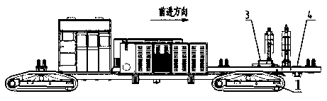 Crawler-type pipeline aligning engineering truck