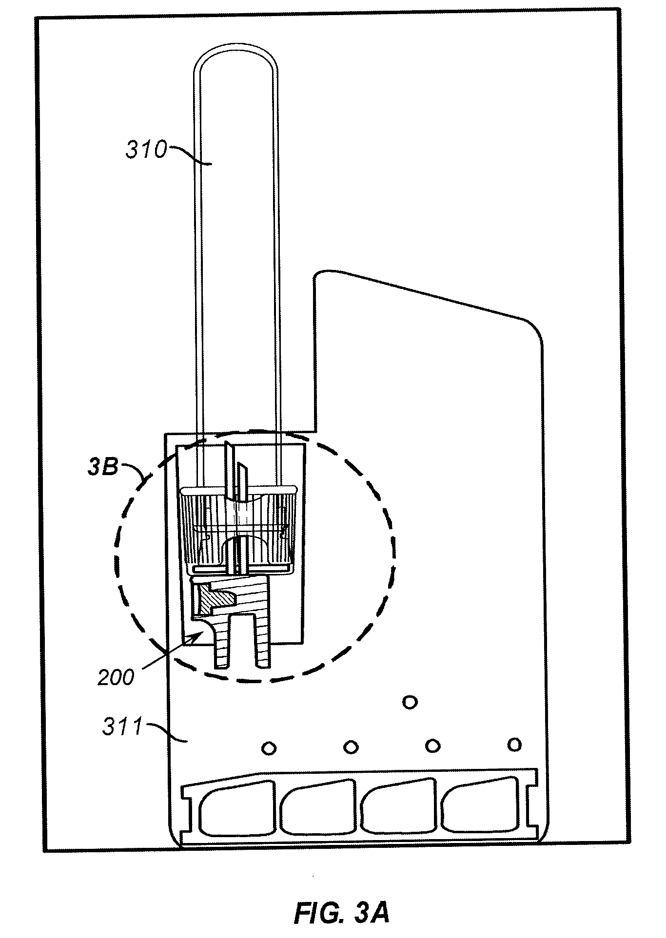 Hubbed dual cannula device for closed container sampling systems