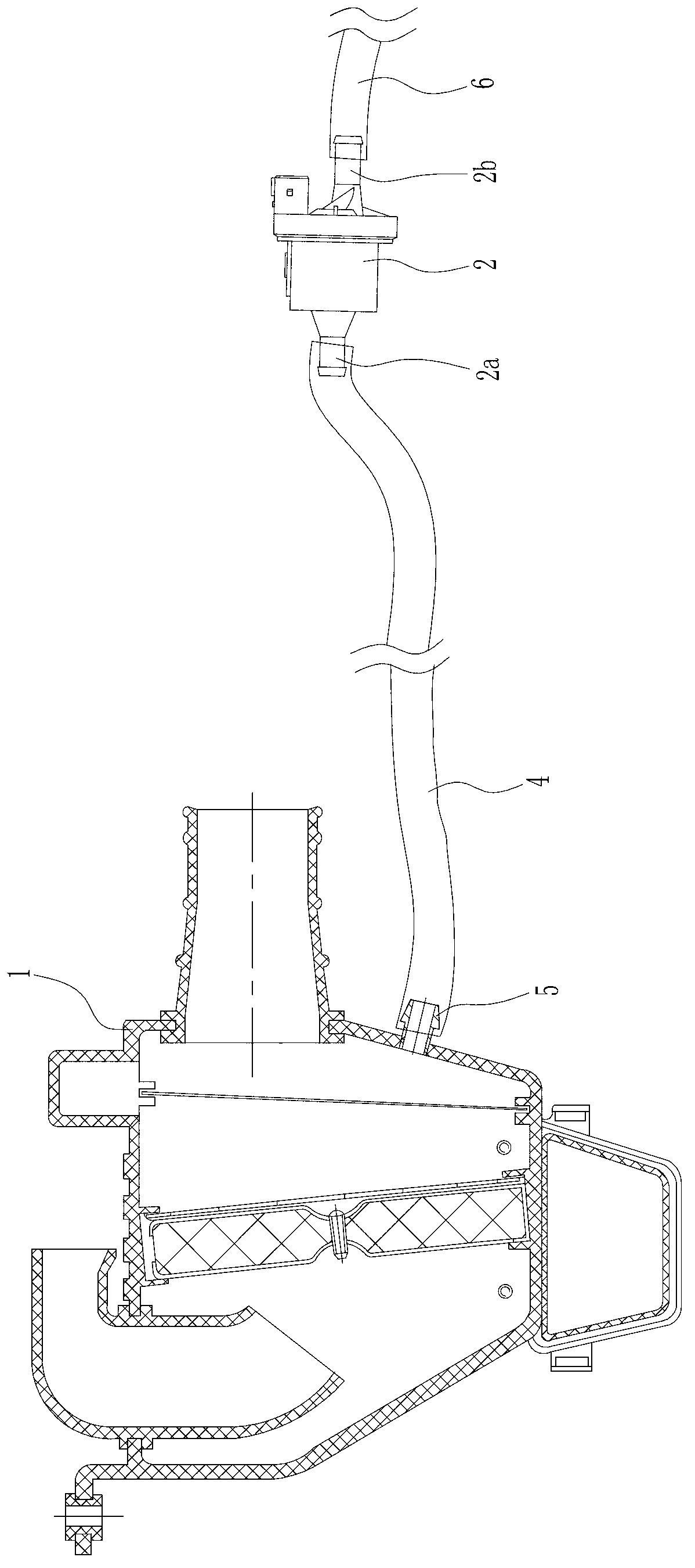 Electronic injection motorcycle idling air compensating valve and air filter combination