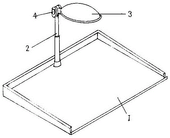 Reading support plate with LED lamp