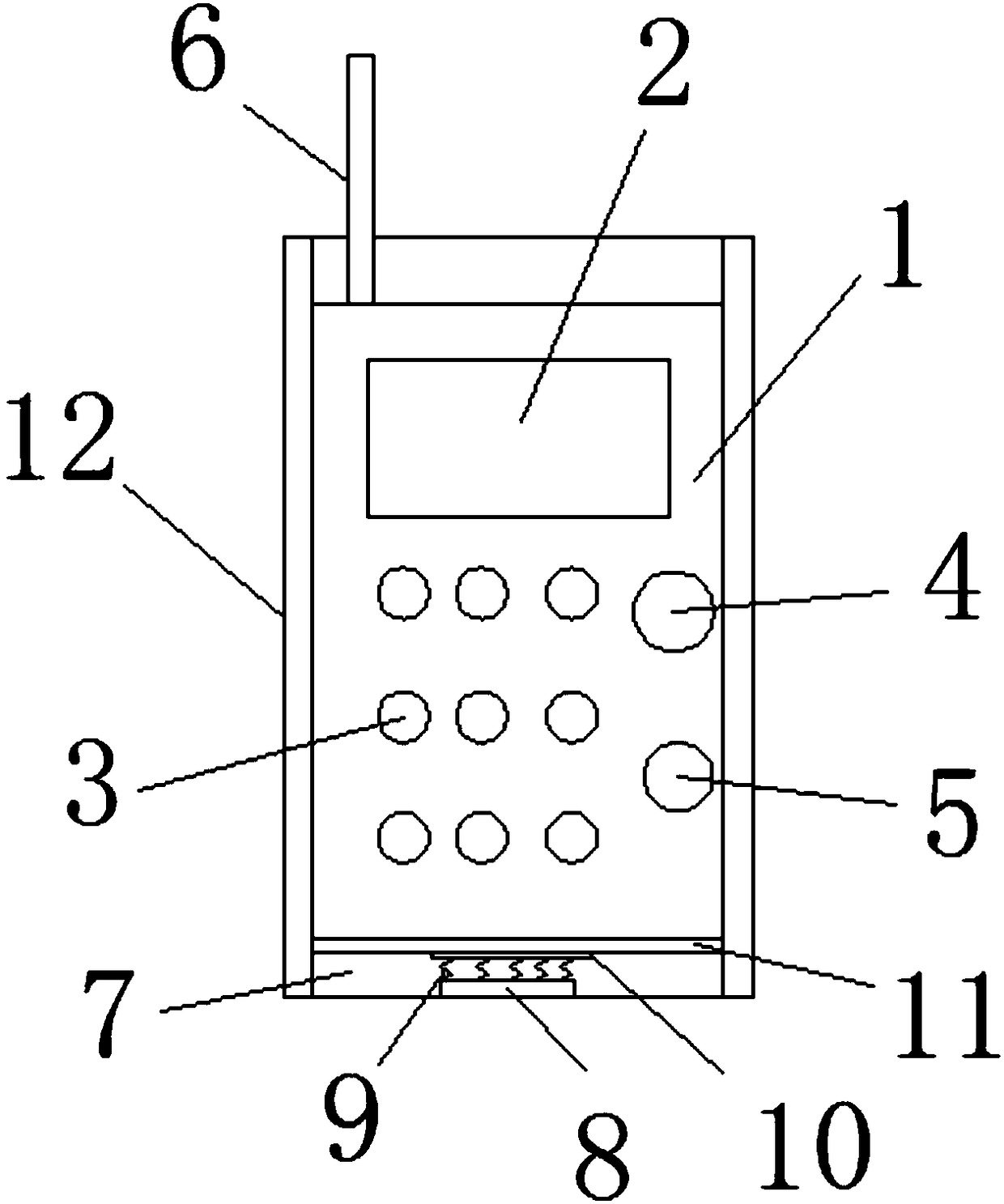 Intercom with anti-fall function