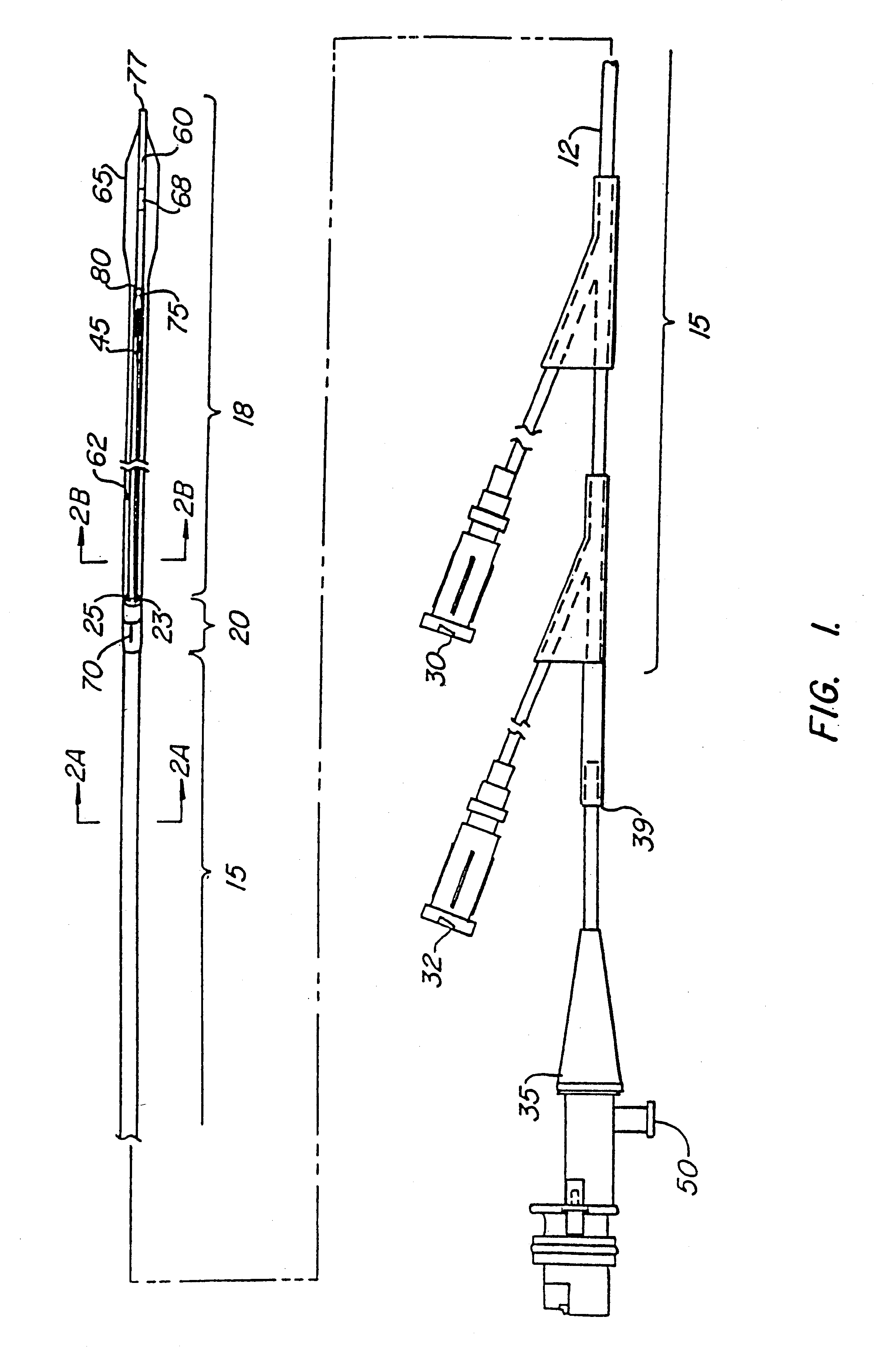 Catheter system having a balloon angioplasty device disposed over a work element lumen