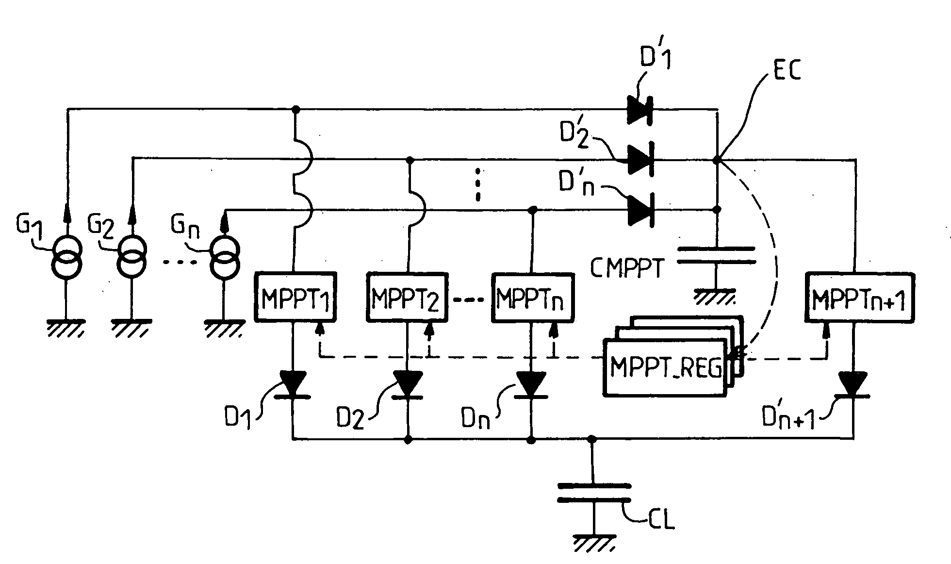 Power-maximizing electrical energy generation system