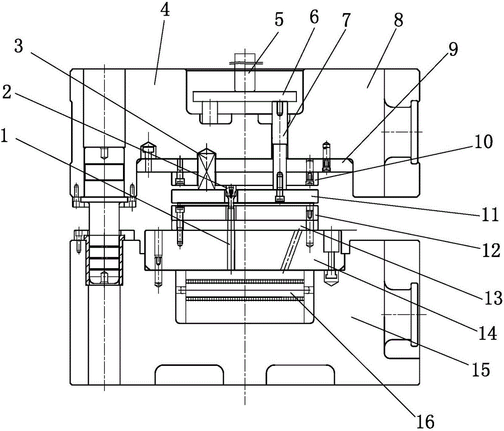 Assembling and adjusting process of automobile frame longitudinal beam punching die