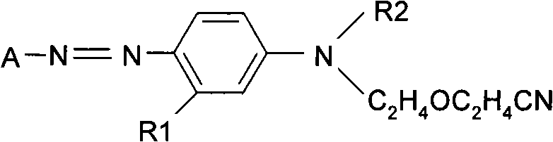 Azo dye composition and application thereof