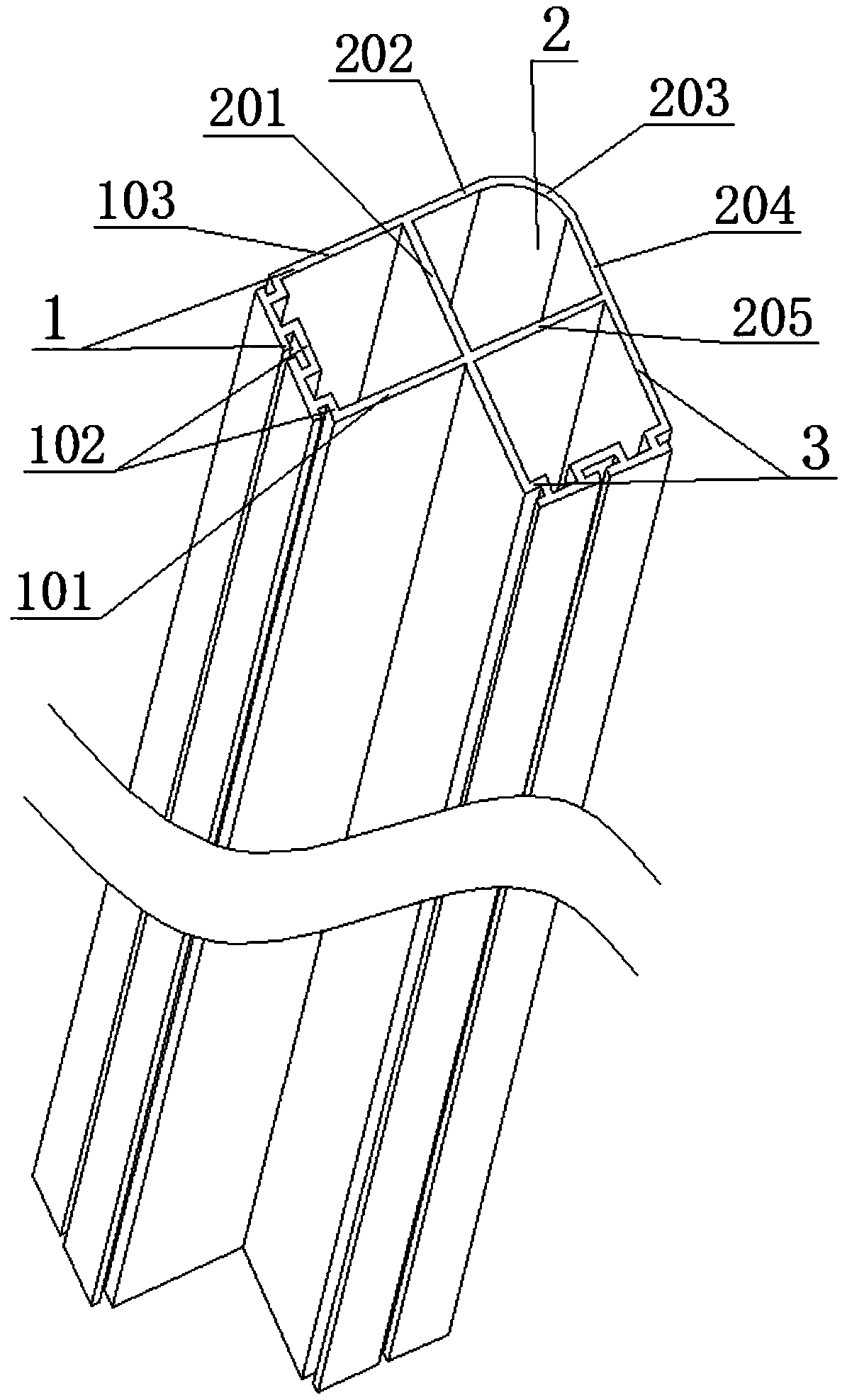 Stand column profile for clamping of aluminum alloy flower box